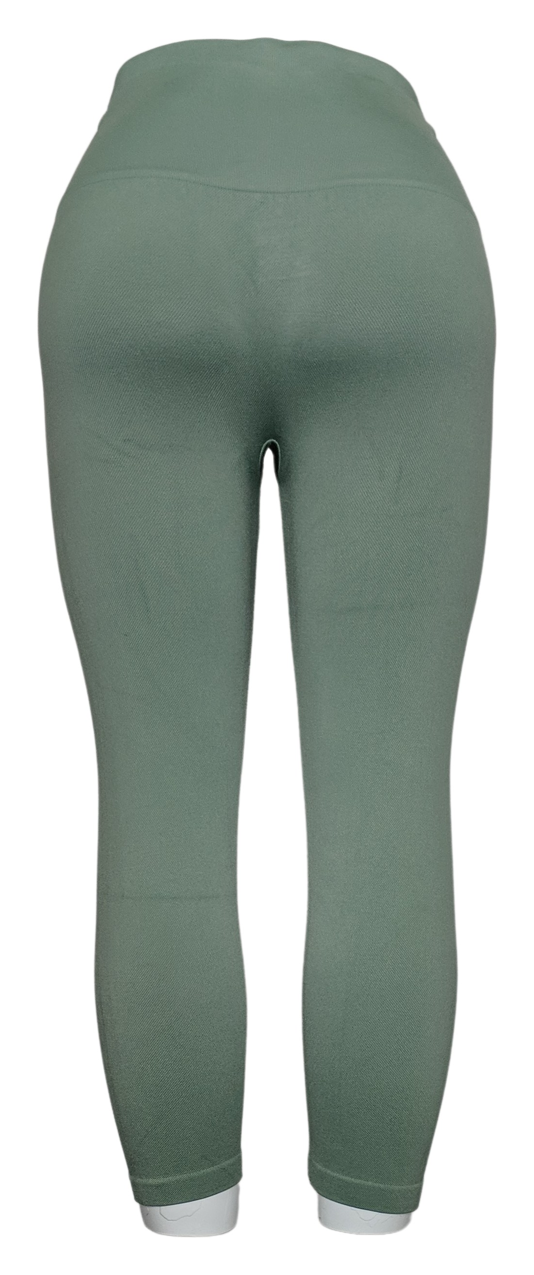 Breezies Tummy Smoothing Seamless  Cropped Leggings Women's Sz XL Green
