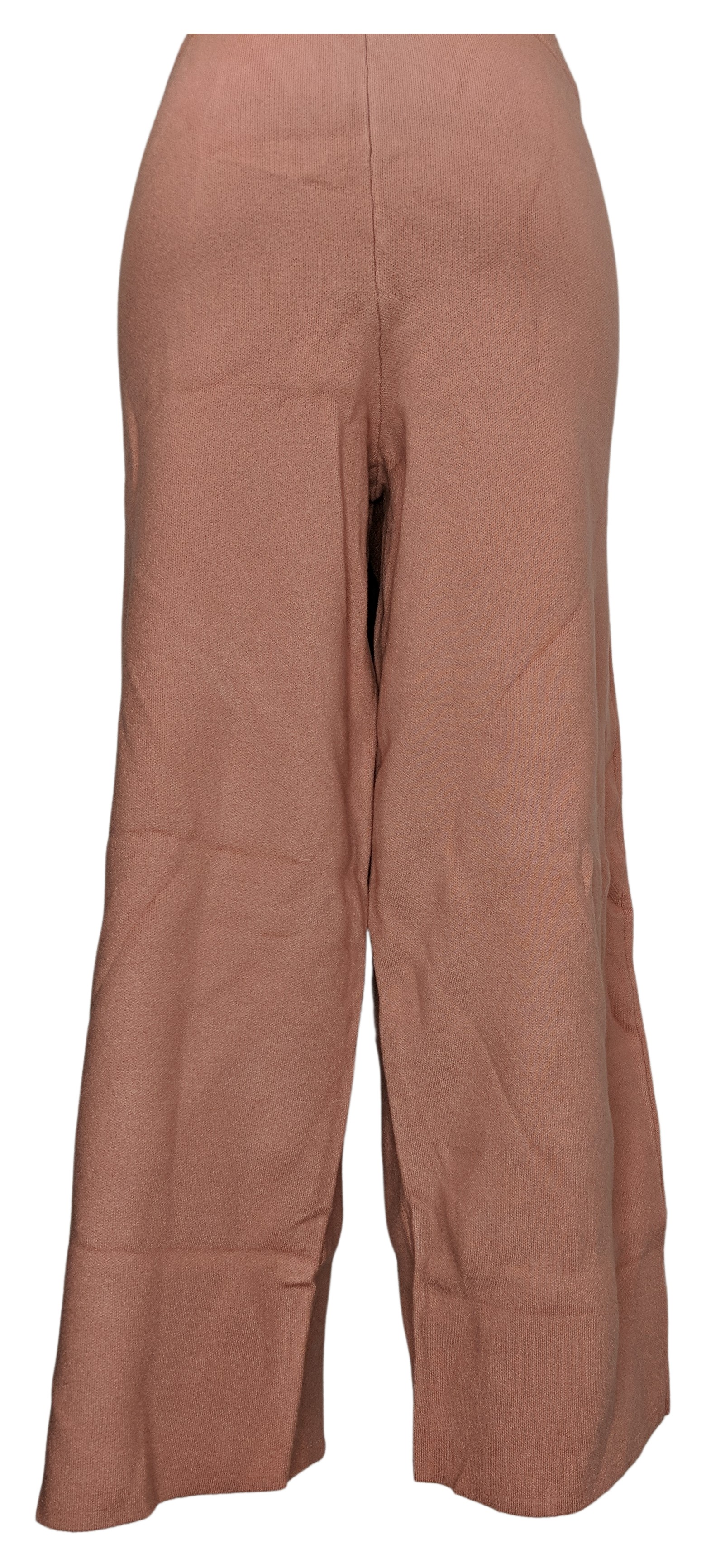 Denim & Co. Naturals Sweater Knit Wide-Leg Pants Pockets Women's Leggings Pink