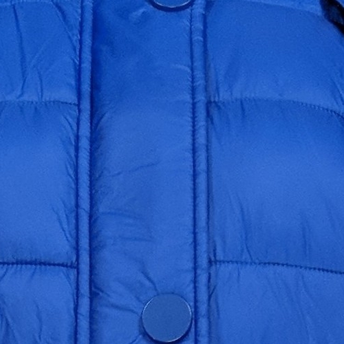 Susan Graver Nylon Cire Hooded Puffer Jacket Women's Sz XS Blue