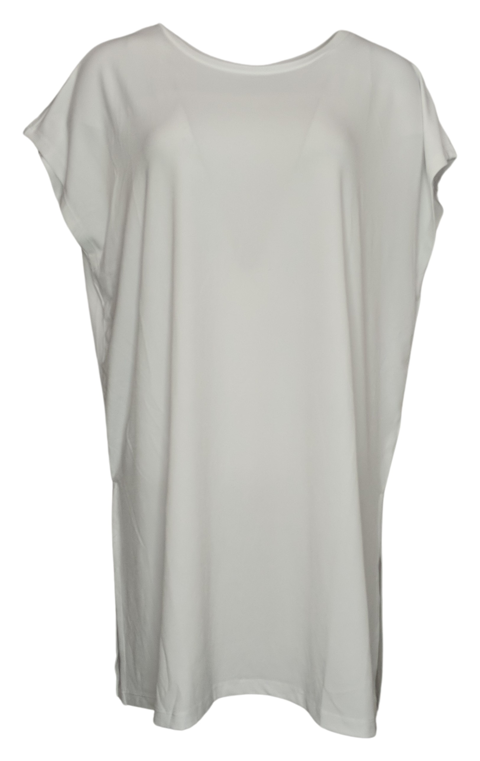 Susan Graver Essentials Petite Liquid Knit Tunic Women's Top PS White