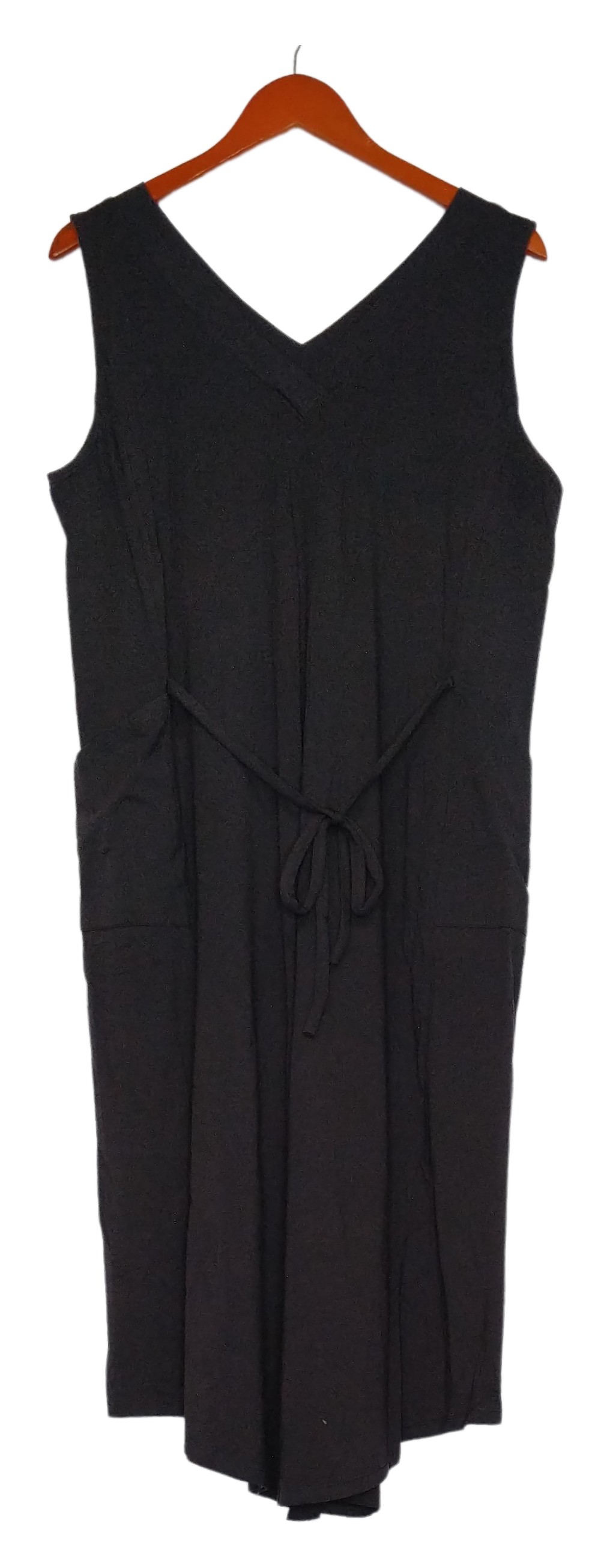 Anybody Cozy Knit Luxe V-Neck Gaucho Jumpsuit Women's Jumpsuits Sz L Black