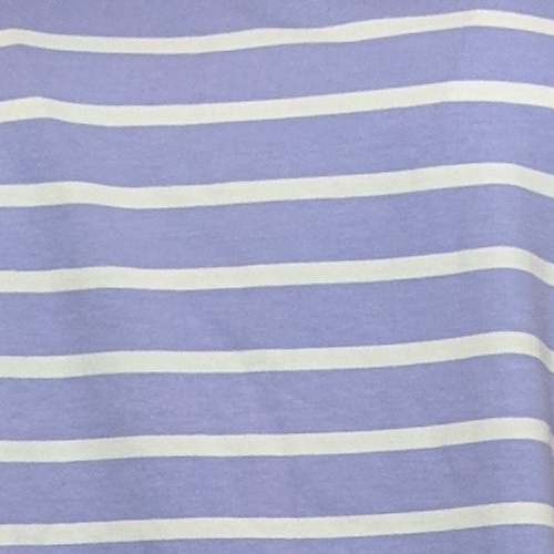 Denim & Co. Essentials Printed Perfect Jersey V-Neck Short Sleeve Purple