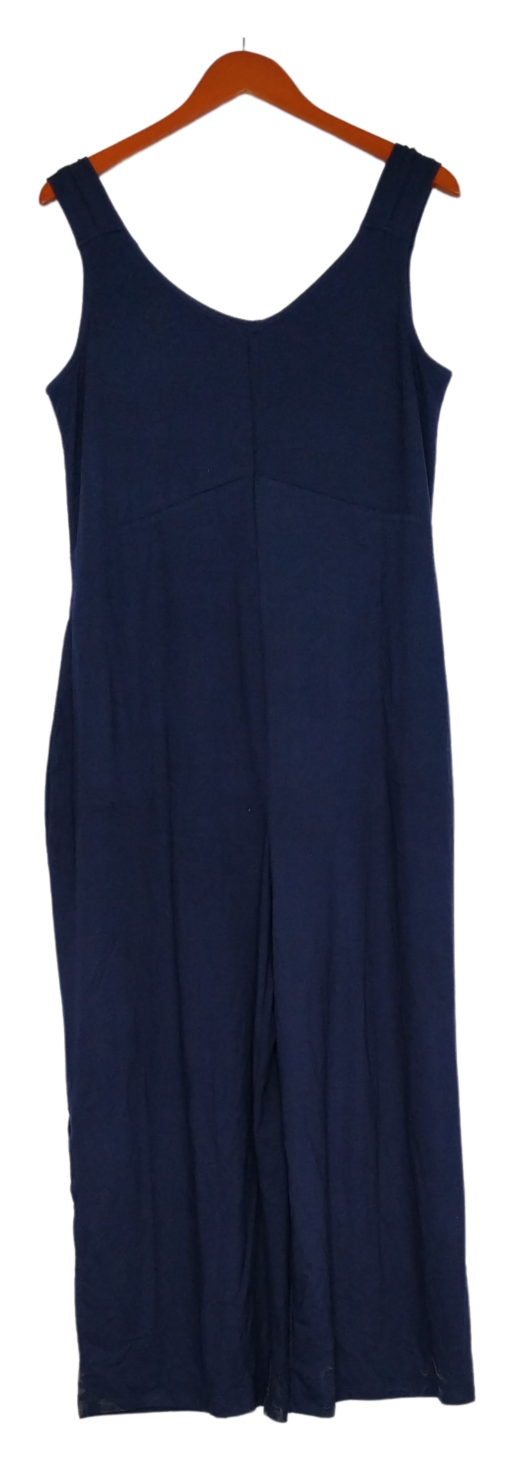 Cuddl Duds Wide Leg Flexwear v-Neck Jumpsuit Women's Jumpsuits Sz S Blue