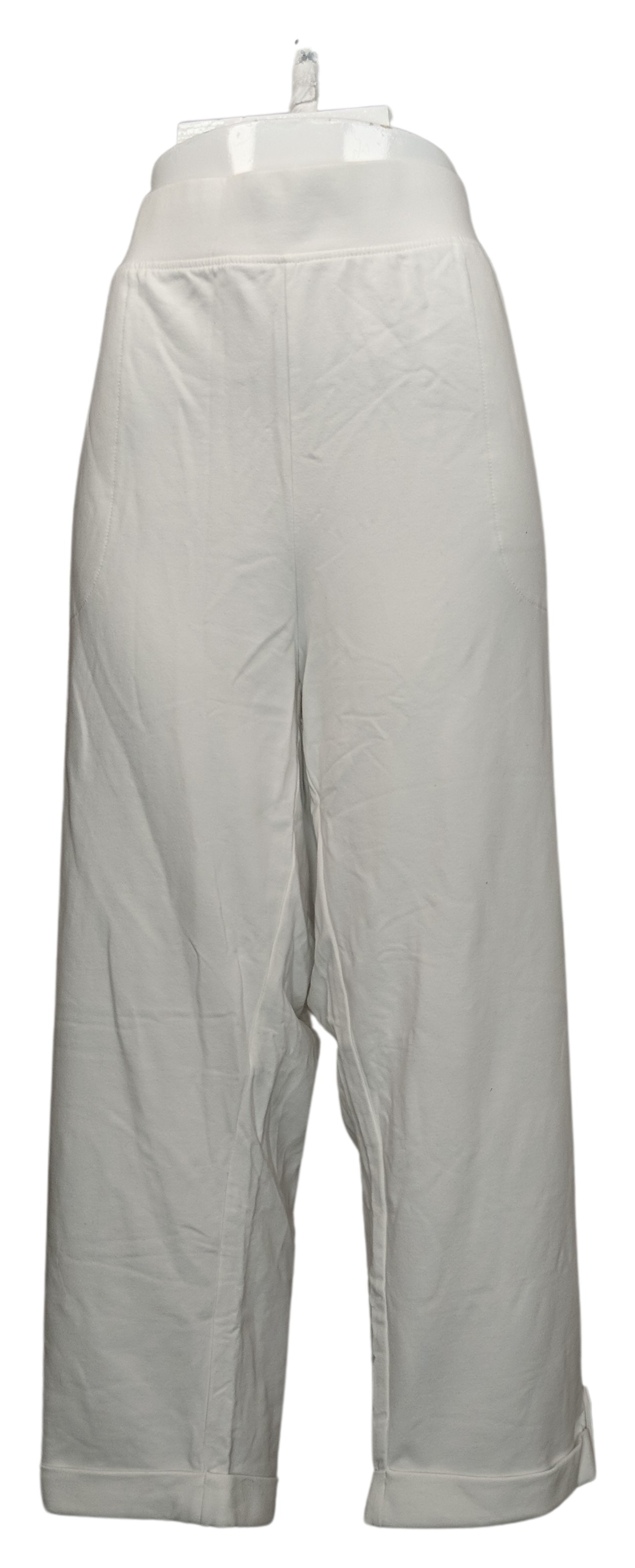 Sport Savvy Tall French Terry Cargo Pocket Pull On Crop Pant Women's White