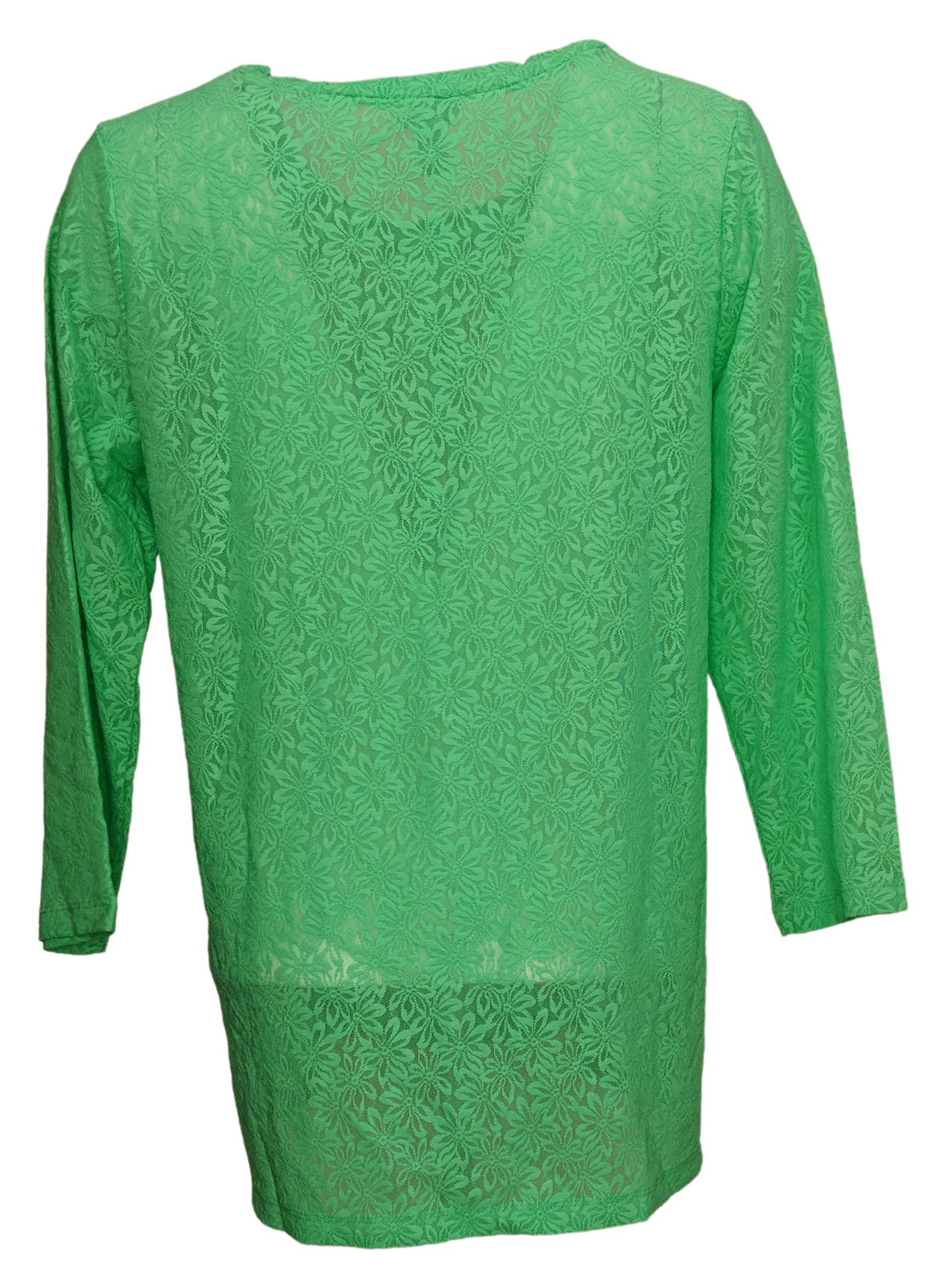 LOGO by Lori Goldstein Women's Top Sz M Lace / Green A592721