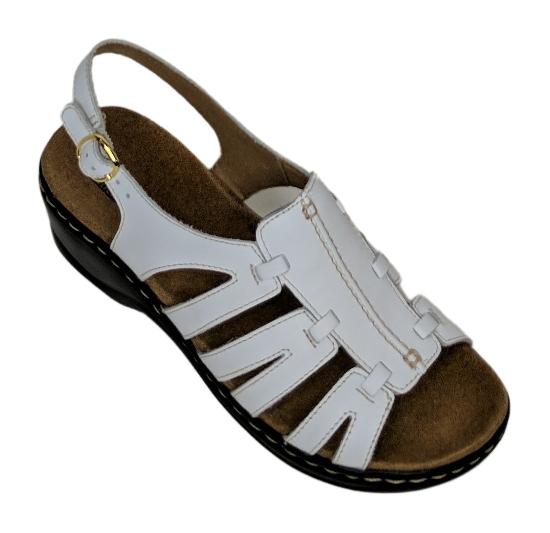 Clarks Collection Leather Sandals - Lexi Marigold Women's Shoe Shoes Sz White