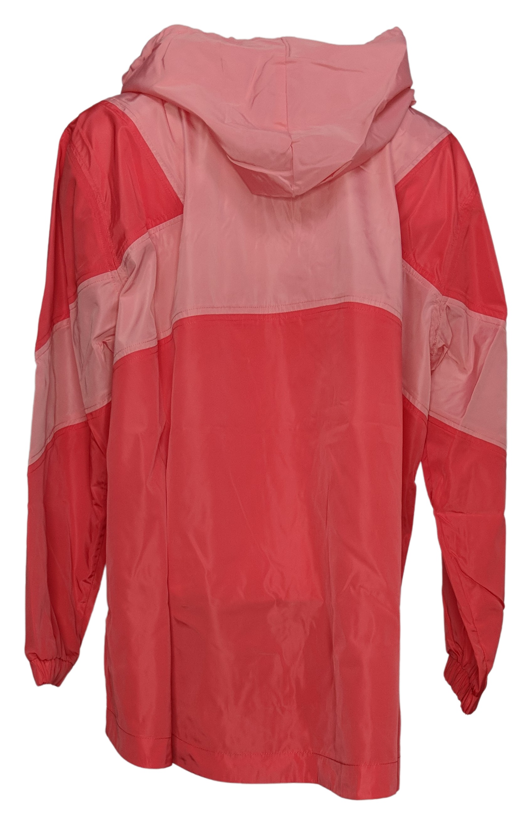 Susan Graver SG Sport Colorblocked Pullover Hooded Jacket Women's Sz L Orange