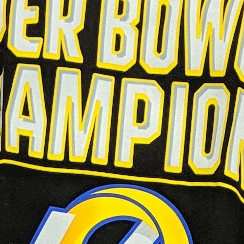 NFL Super Bowl LVI Champions Rams Mens Women's Top Sz 3XL Black