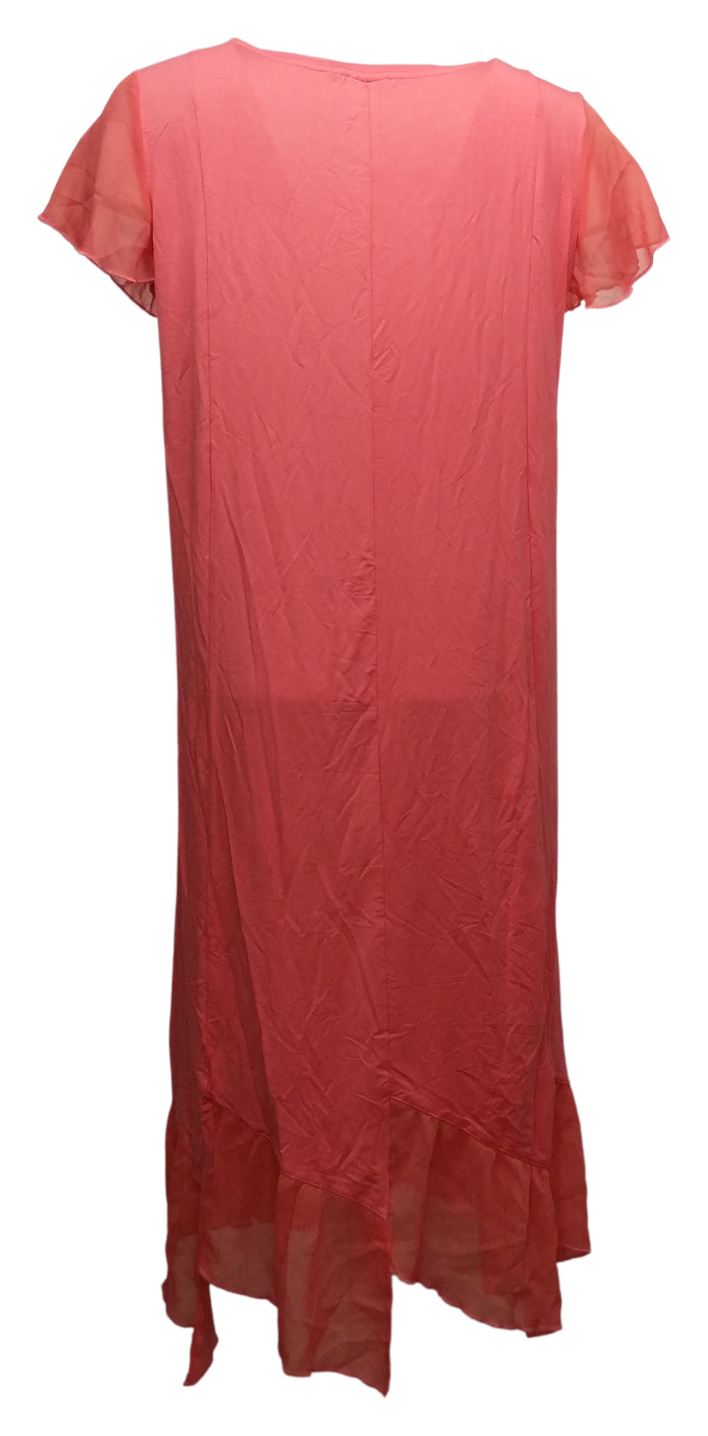 LOGO by Lori Goldstein Petite Rayon 230 Dress Chiffon Details Women's PS Pink