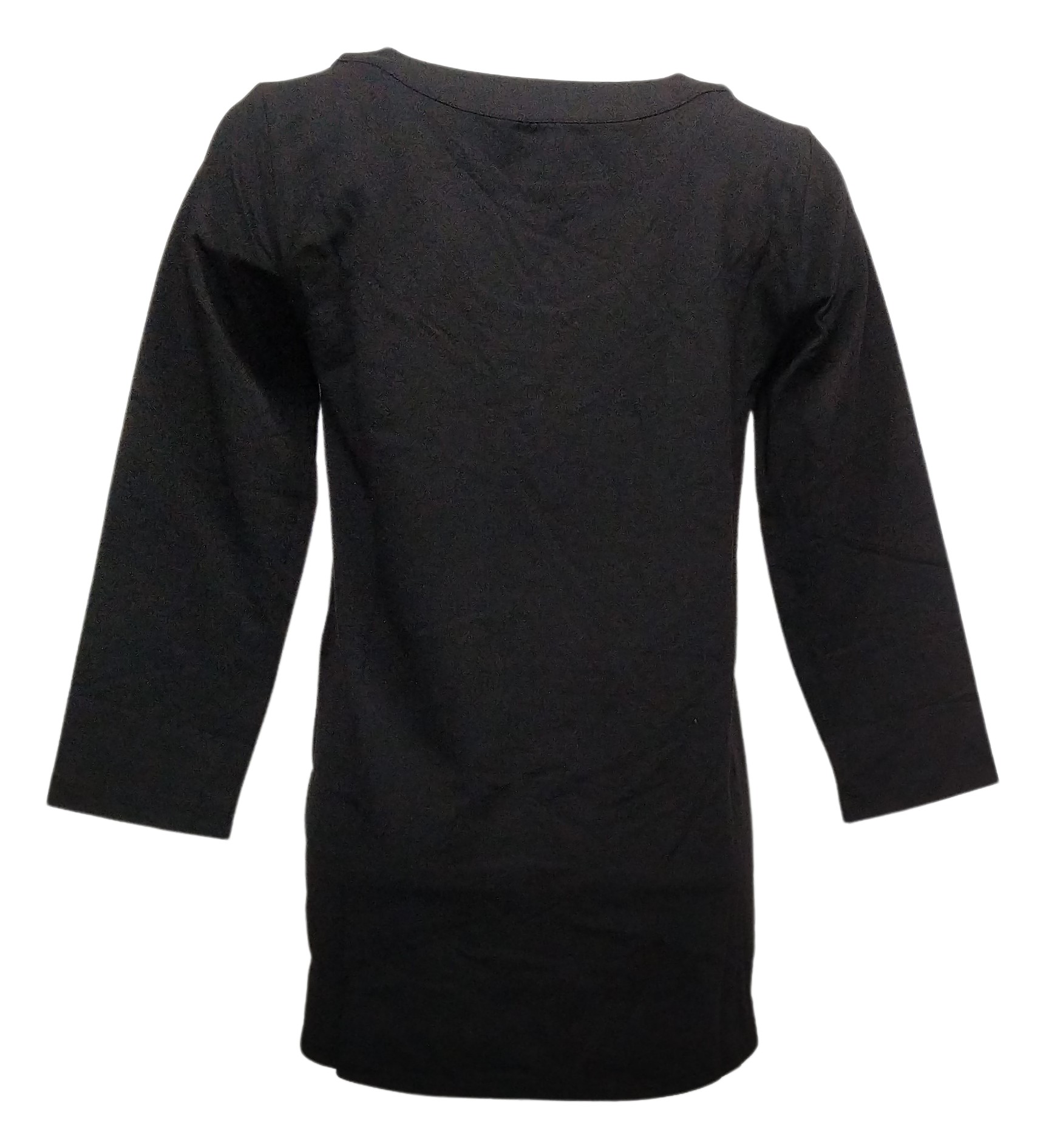 Susan Graver Weekend Essentials Comfy Cotton Tunic Women's Top Sz S Black