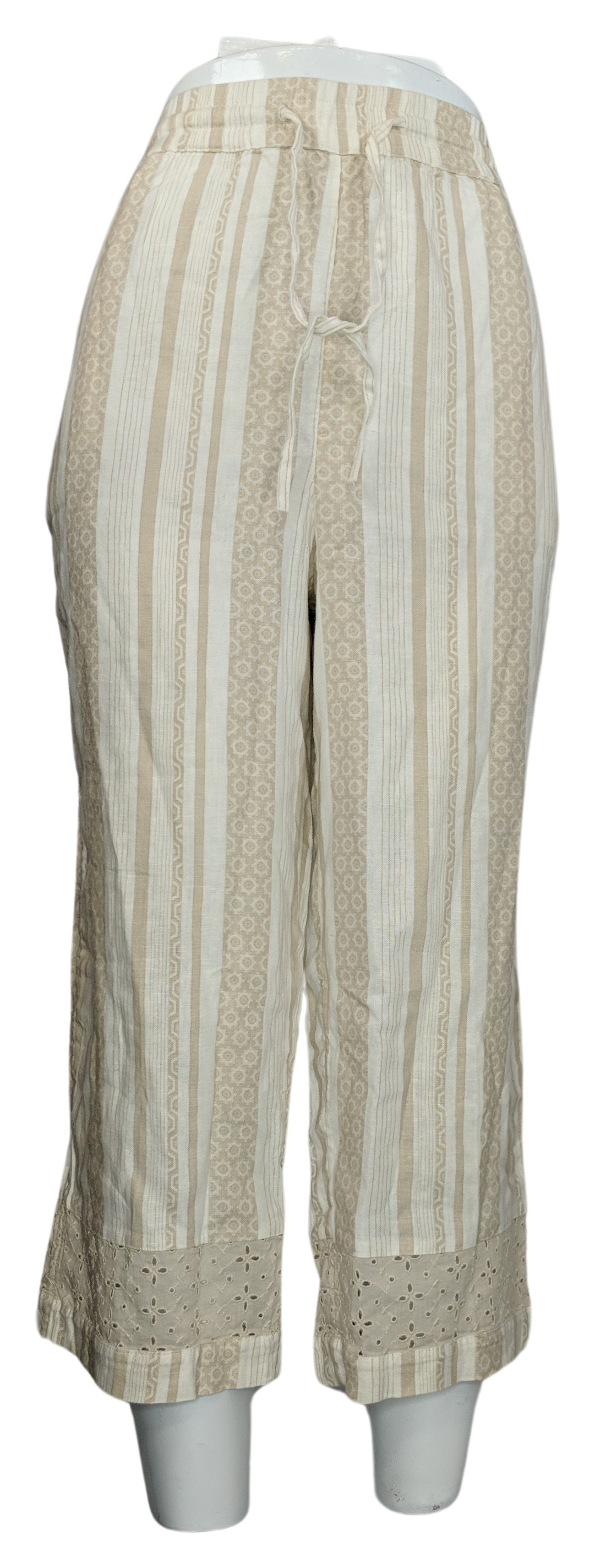 Denim & Co. Naturals Petite Linen Blend Women's Pants PS Beige