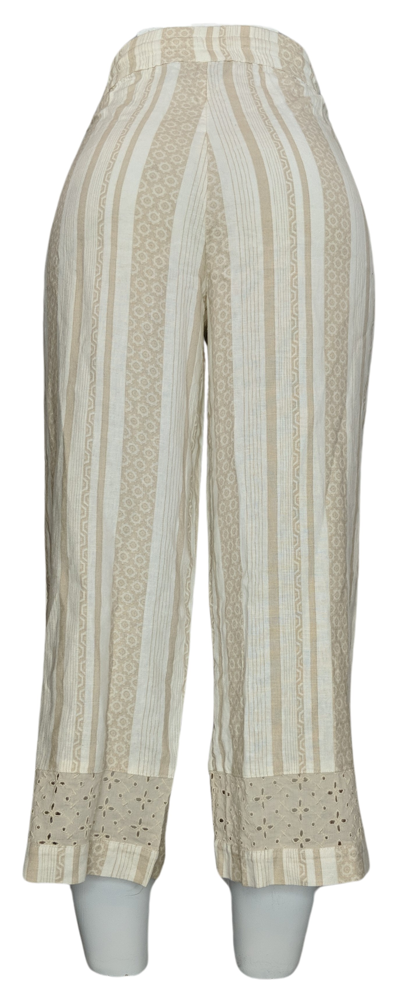 Denim & Co. Naturals Petite Linen Blend Women's Pants PS Beige