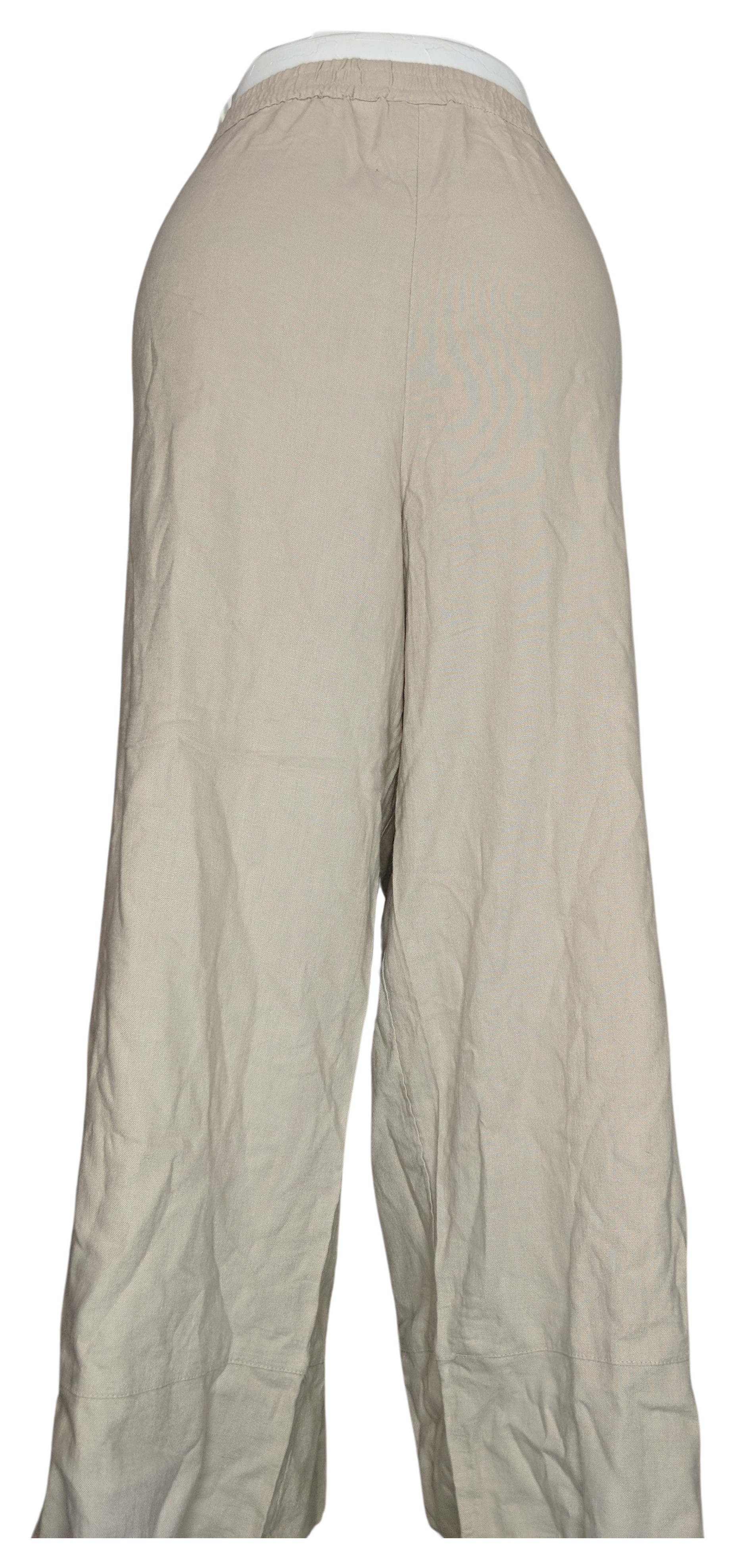 Denim & Co. Naturals Petite Linen Blend Side Women's Pants 2XP Beige