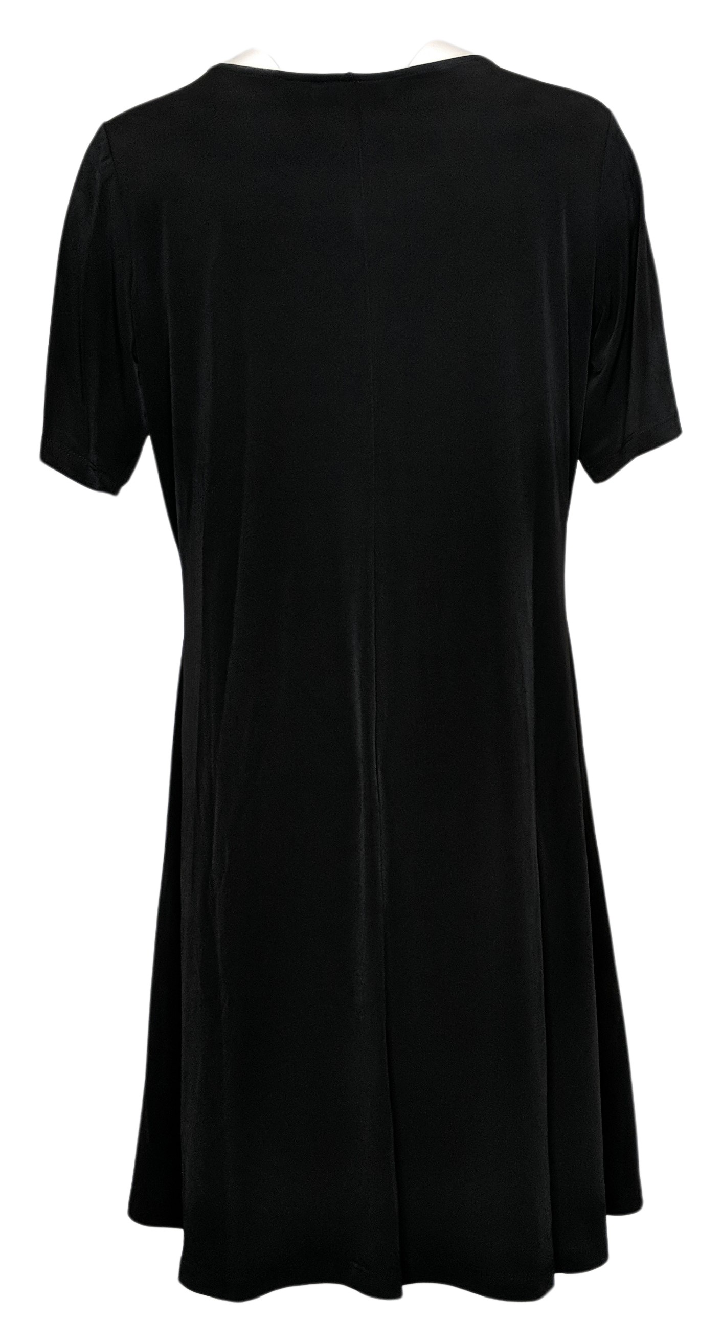 Susan Graver Women's Petite Dress PS Liquid Knit Fit & Flare Black A596328