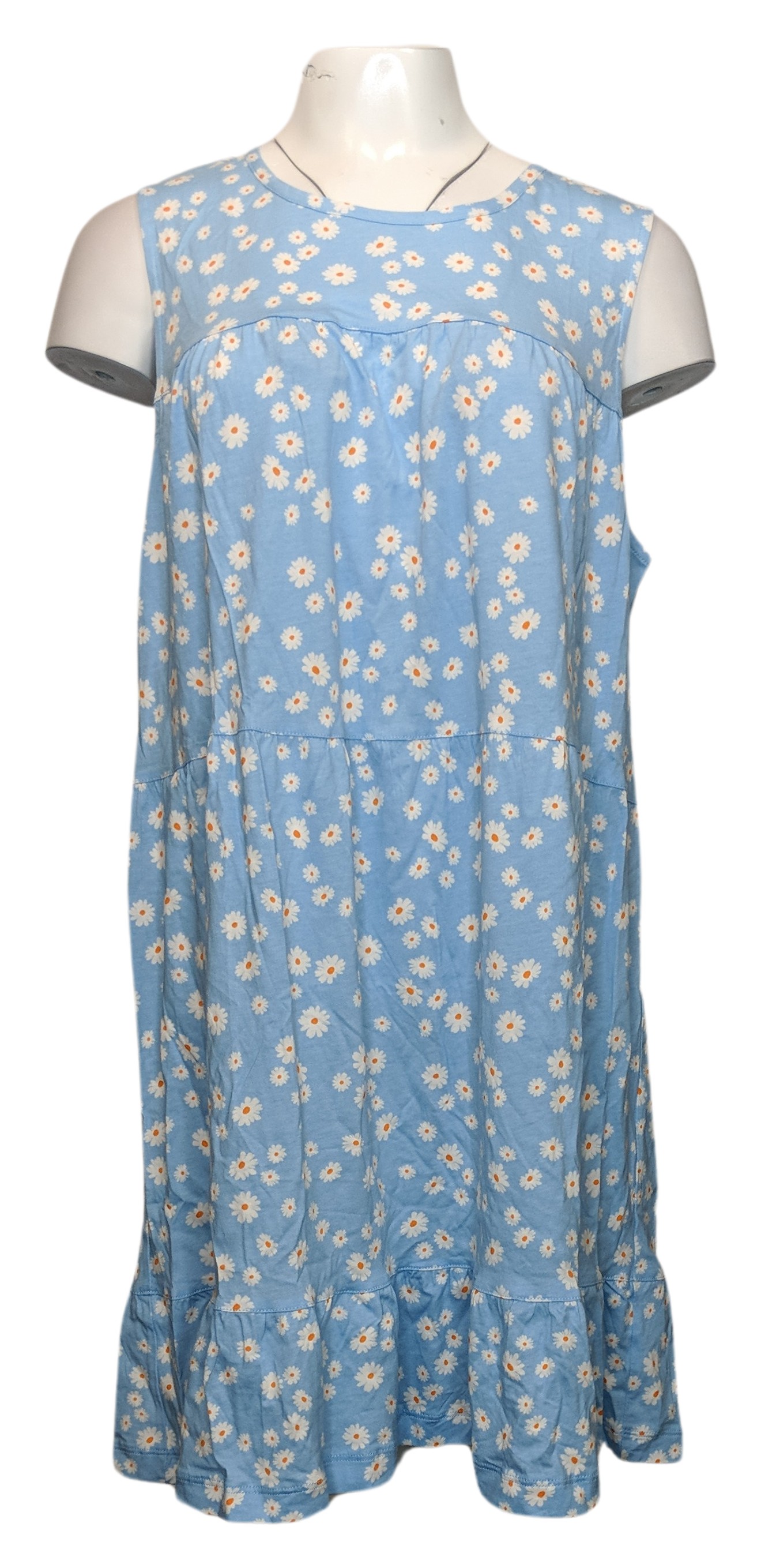 Koolaburra by UGG Women's Dress Sz XL Cotton Rayon Tiered Cottage Blue A589780