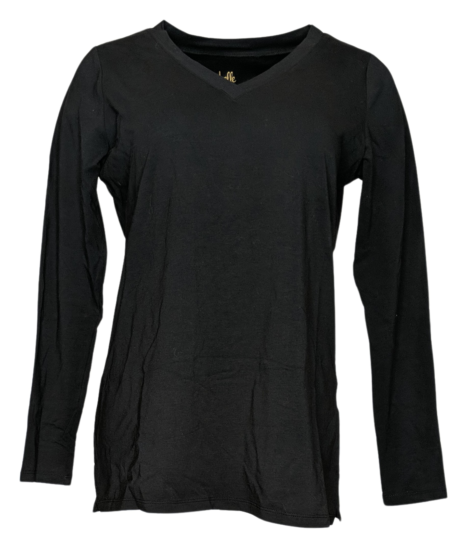 Belle by Kim Gravel Women's Top Sz XS Primabelle Knit Long Sleeve Black A609936