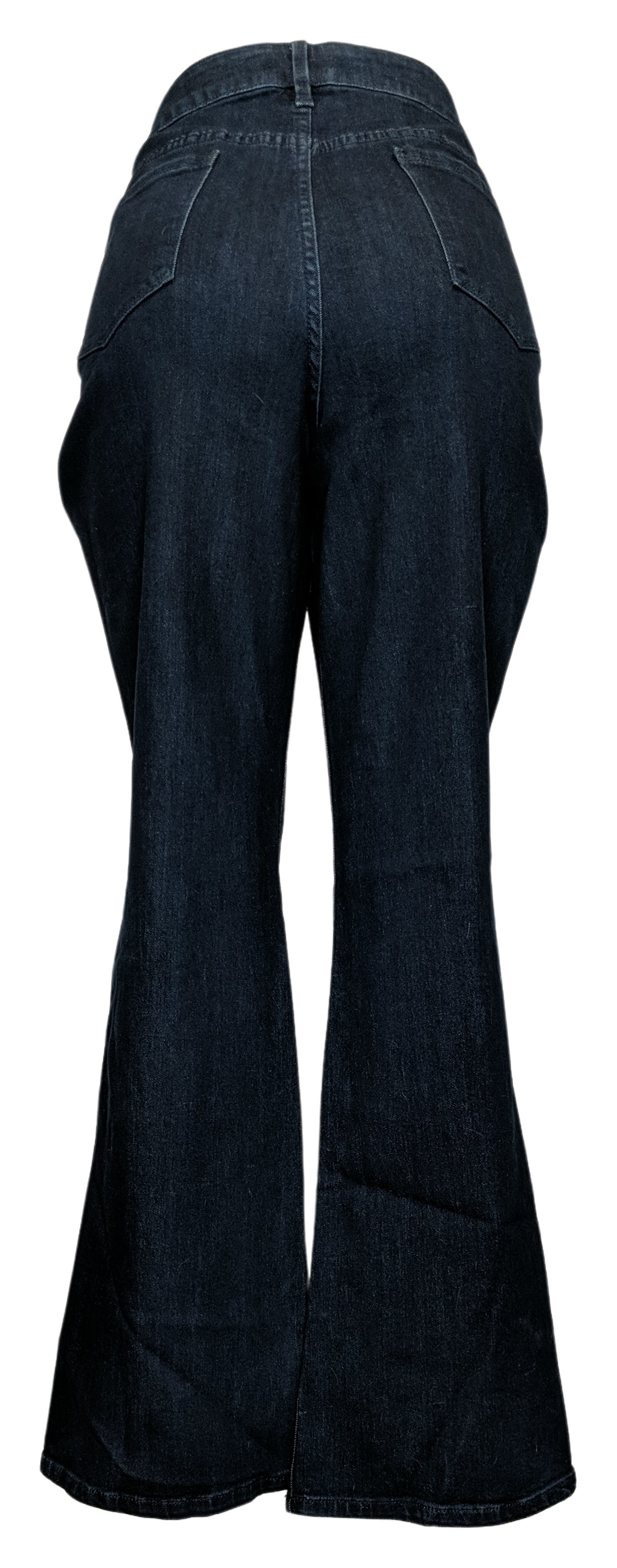 Susan Graver Women's Pants Sz 16 Reg Embellished Pocket Bootcut Blue A624052