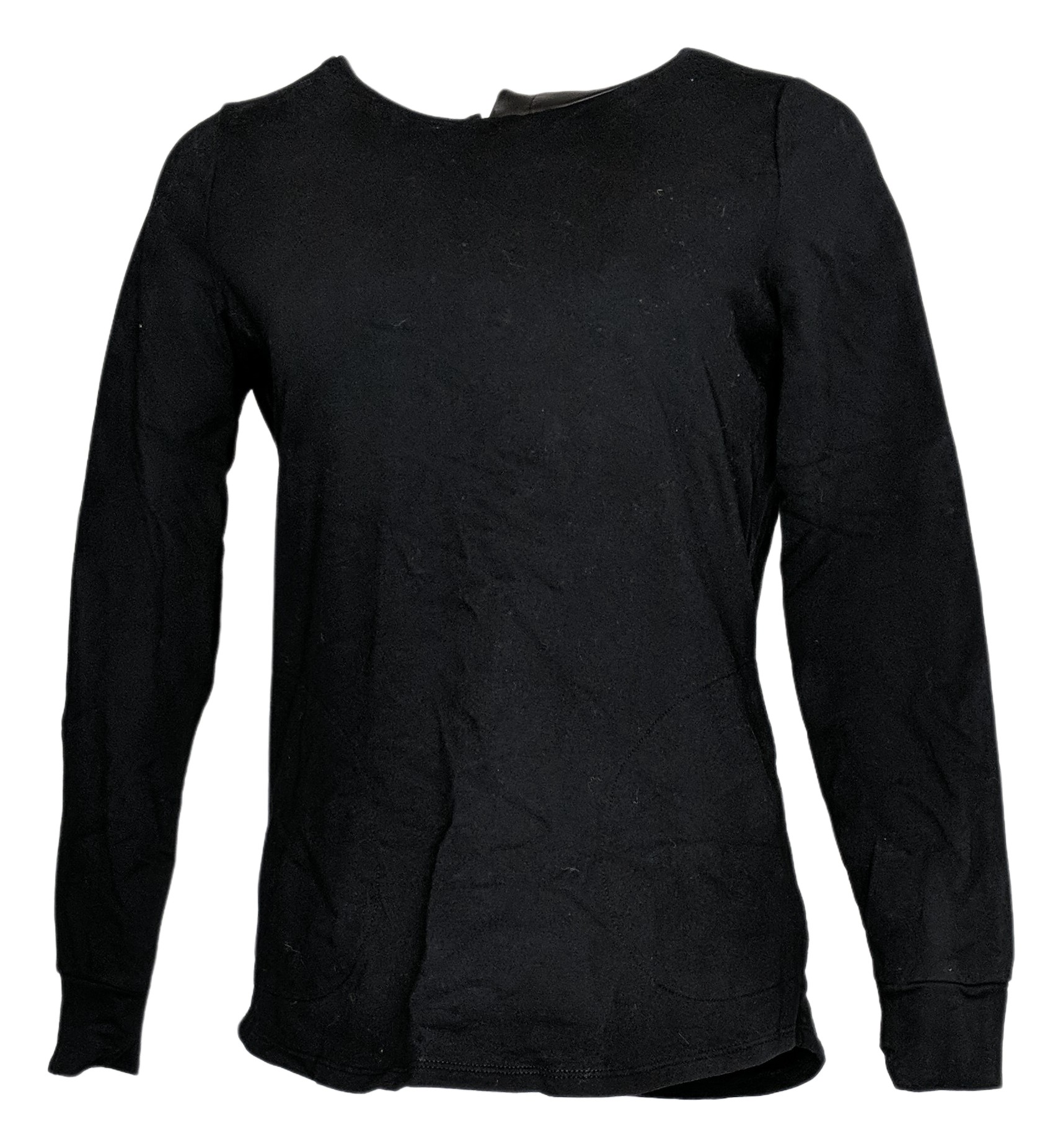 Belle by Kim Gravel Women's Top Sweatshirt Sz 2XS (XXS) Knit Faux Black A617204