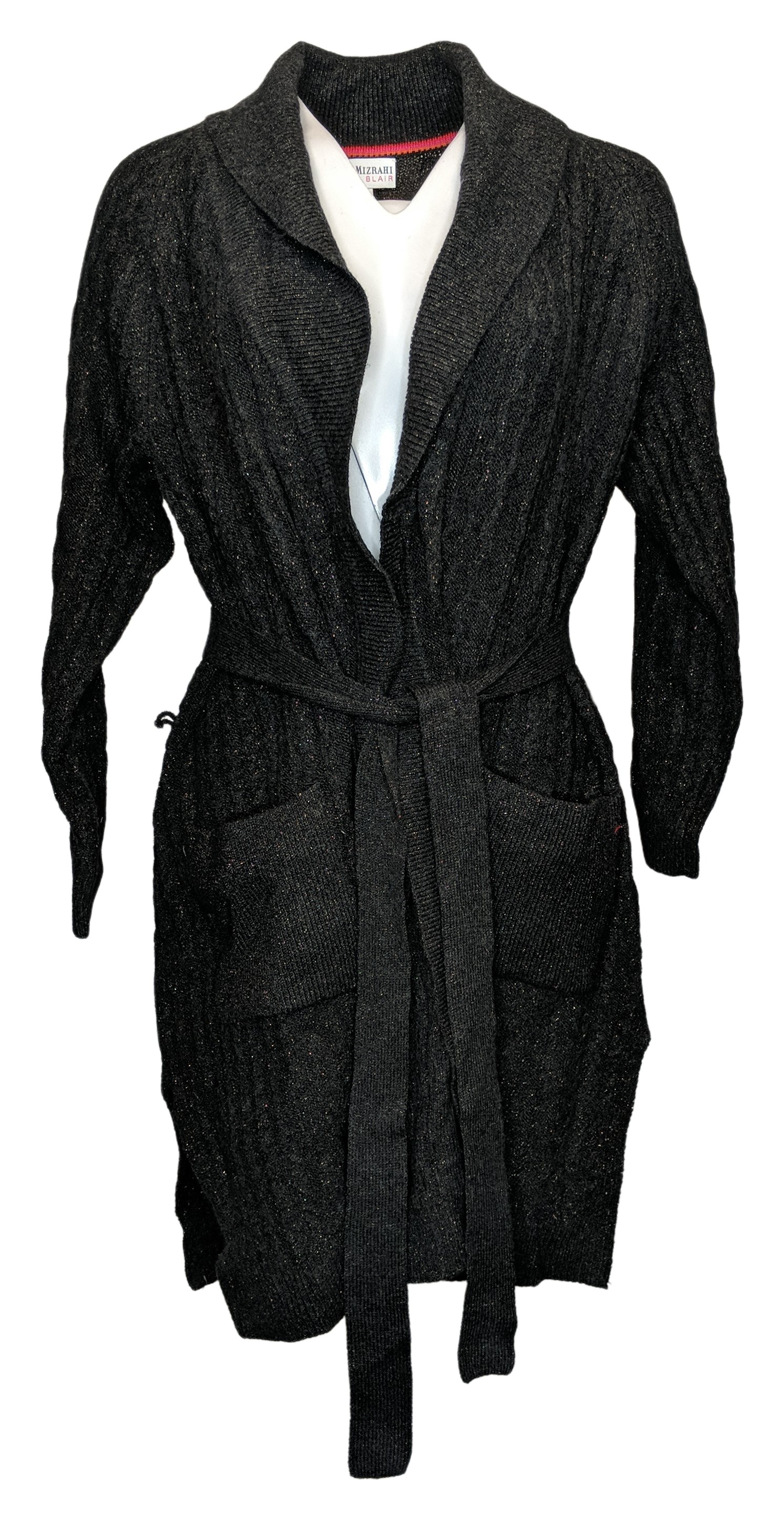Isaac Mizrahi Live! Women's Sleepwear Sz S x Selma Blair Belted Black A622888