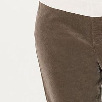 Denim & Co. Women's Pants Sz 14 Corduroy Straight-Leg Silver A459189