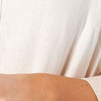 Denim & Co. Naturals Petite Linen Blend Side Button Tunic Women's Top PS Pink