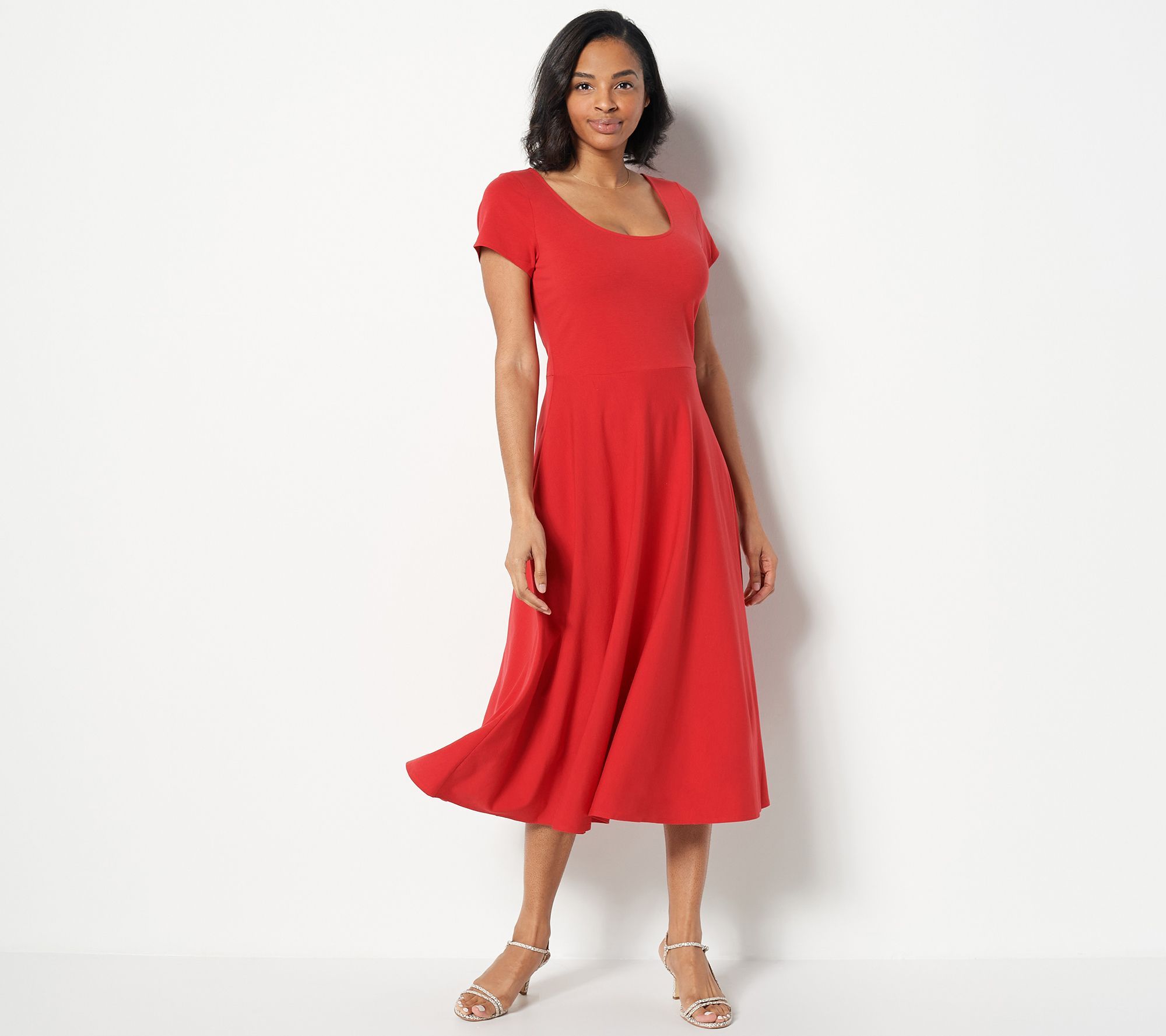 Women's petite red outlet dresses