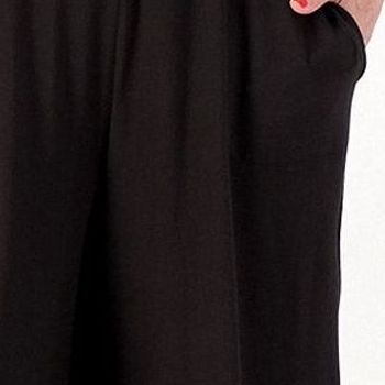 Cuddl Duds Women's Top Sz M Tall Wide Leg Flexwear Black A587649