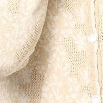 Isaac Mizrahi Live! Women's Top Sweater Sz M  Sleeve Floral Beige A609717