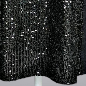 Belle by Kim Gravel Women's Top Sz L Jingle Belles Sequin Mesh Black A624268