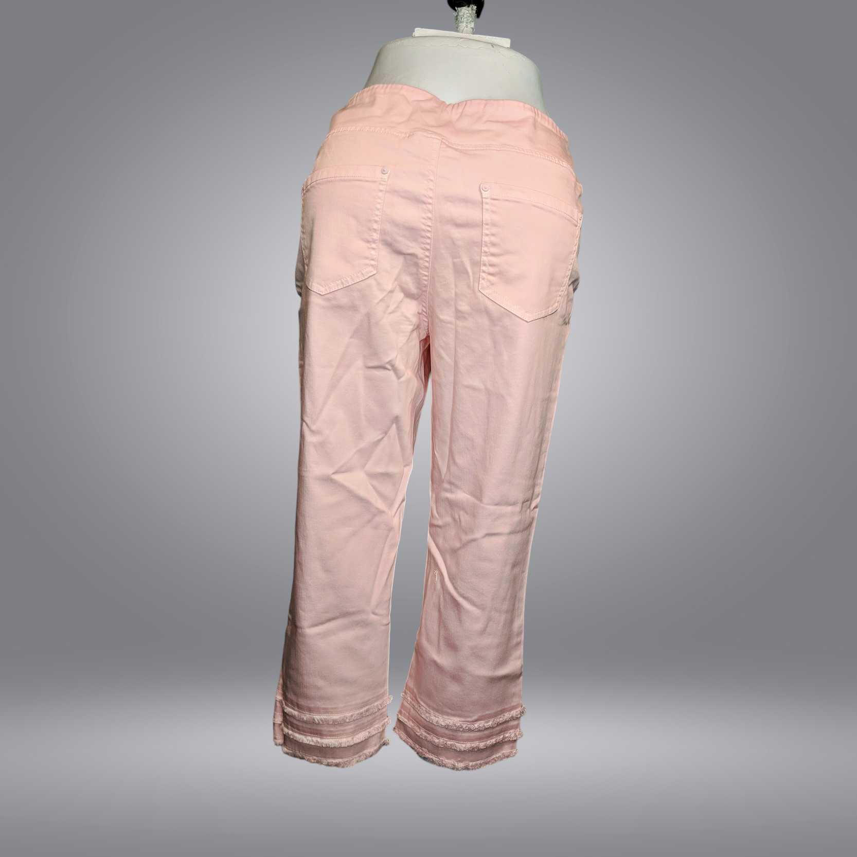 Belle by Kim Gravel Women's Pants Sz 12 Reg TripleLuxe Twill Triple Pink A639634