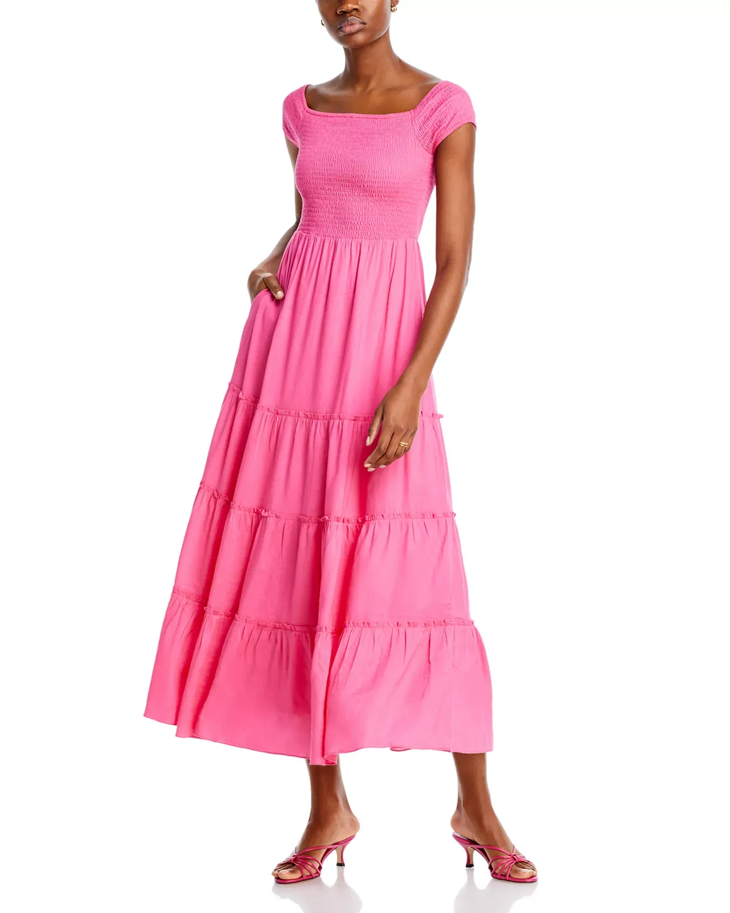 Lucy Paris Women's Dress Sz S Smocked - Picture 1 of 11