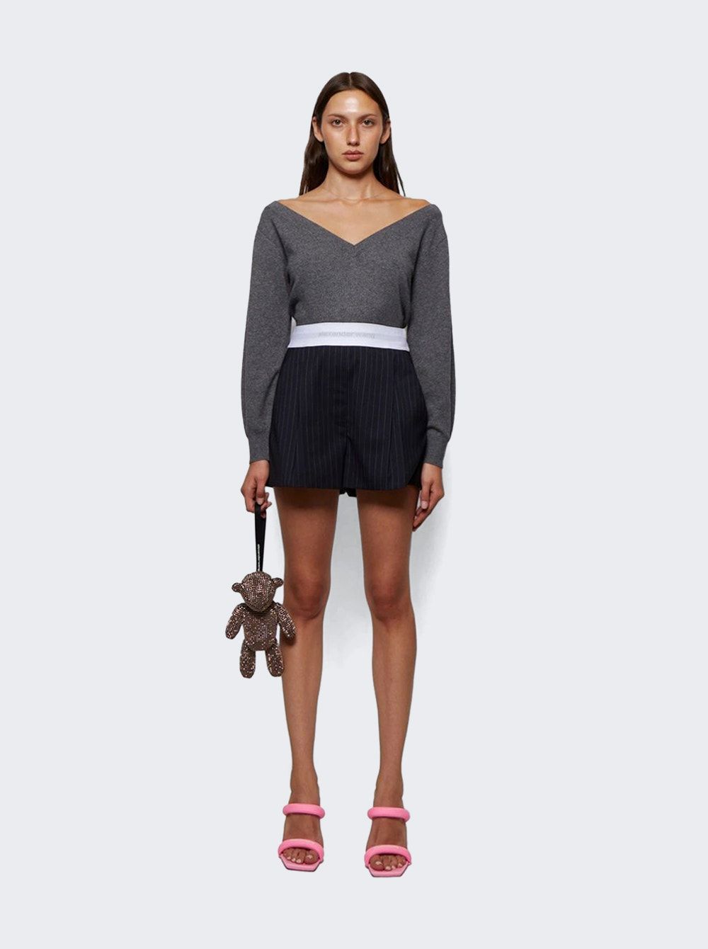 V-neck crop sweatshirt ALEXANDER WANG | Blondie Shop