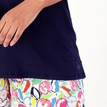 Cuddl Duds Women's Sleepwear Sz M Smart Comfort Tee & Cropped Pants Blue A479147