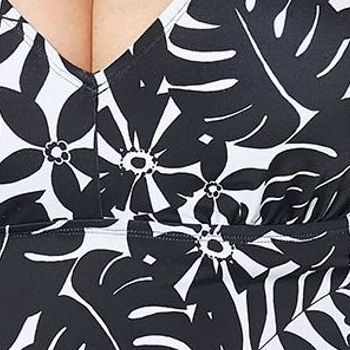 Kim Gravel x Swimsuits For All Women's Swimsuit Sz 6 Flowy Tankini Black A480669