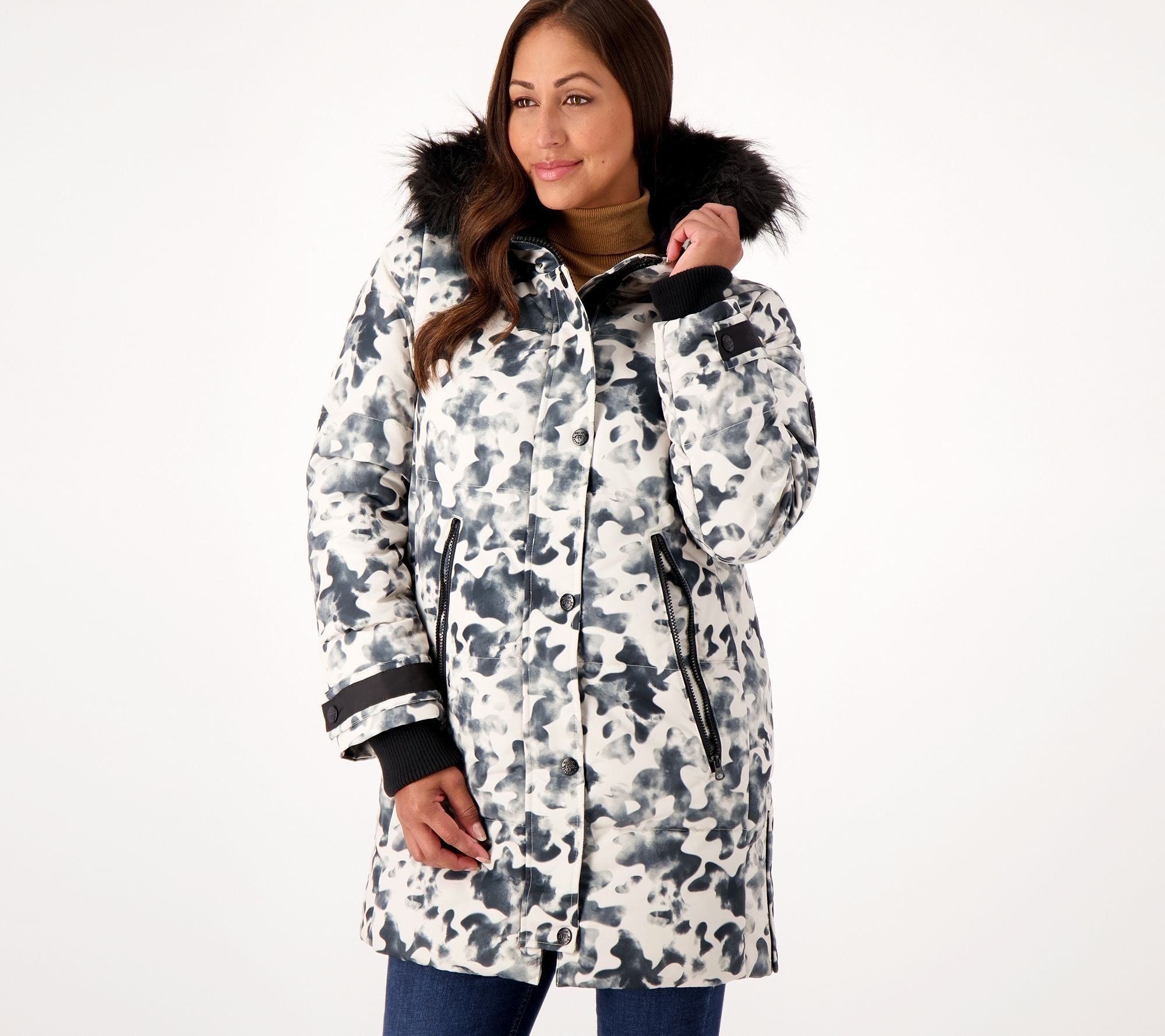 Arctic Expedition Women's Jacket Sz S Down Parka Detachable Faux Gray A546051