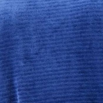 Susan Graver Women's Top Sz XL Weekend Ribbed Velour Long Sleeve Blue A554255