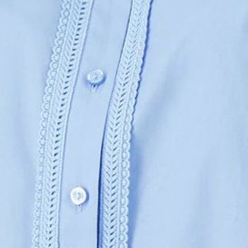 Isaac Mizrahi Live!™ Women's Top Sz 12 Regular Stretch Poplin Tunic Blue A572607