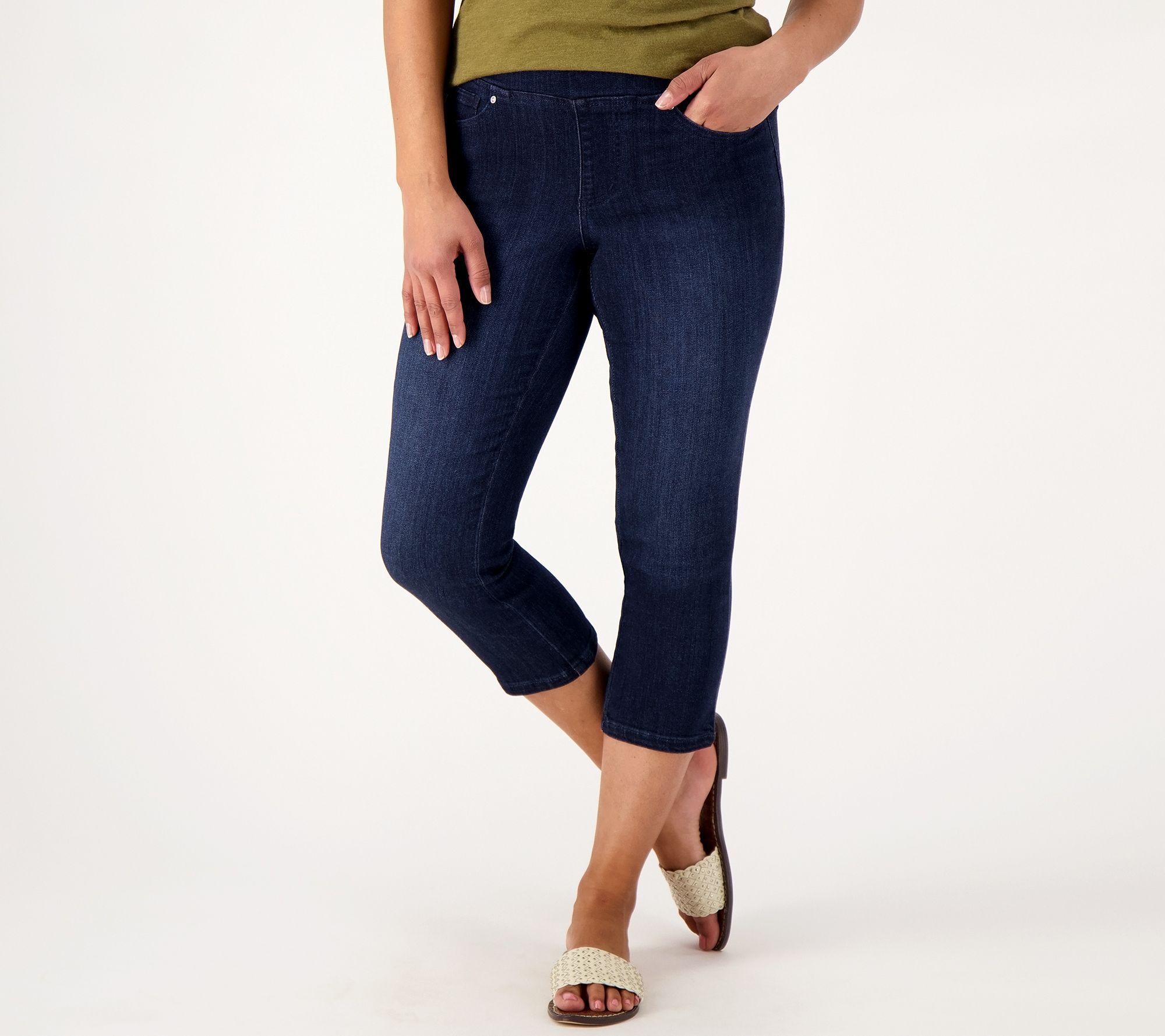 Belle by Kim Gravel Women's Pants Sz 22 Tall Primabelle Straight Blue A575234