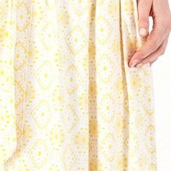 Cuddl Duds Women's Petite Dress PM Flexwear Paneled Maxi Yellow A586587