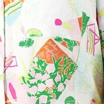 Denim & Co. Women's Top Sz 2XS (XXS) Printed Cotton Linen Multi-colored A601456