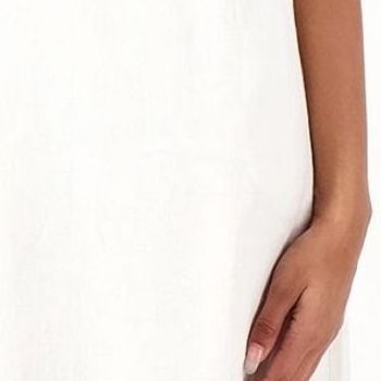 Susan Graver Women's Plus Sz Dress 2X PURE Regular Linen Blend White A602052