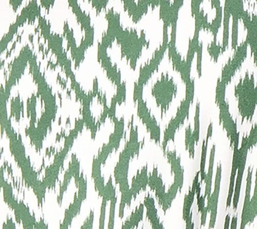 Denim & Co. Women's Top Sz 2XS (XXS) Printed Favorite Jersey V-Neck Green A602896