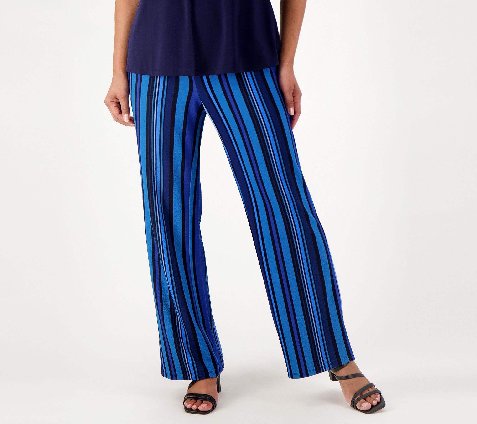 Isaac Mizrahi Live! Women's Plus Sz Pants 2X Regular Striped