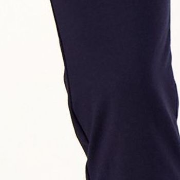 Women Control Women's Pants Sz L Regular Cotton Jersey Pull Blue A609035