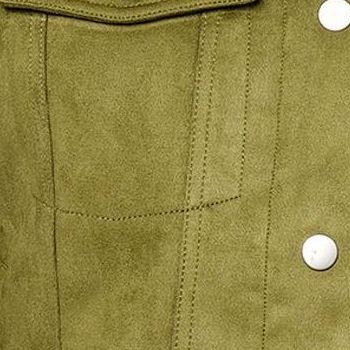 Denim & Co. Women's Plus Sz Jacket 1X Adaptive Classic Faux Suede Green A611520