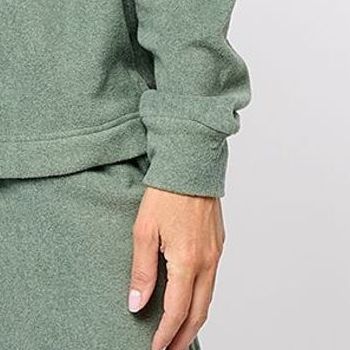 Berkshire Blanket Women's Top Sz XL Homewear Microfleece Half Zip Green A612908