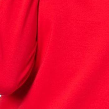 Isaac Mizrahi Live! Women's Top Sz M Essentials CreNeck Puff Red A624657