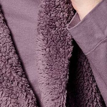 Koolaburra by UGG Women's Plus Sz Jacket 1X Brushed Back Sherpa Purple A625572