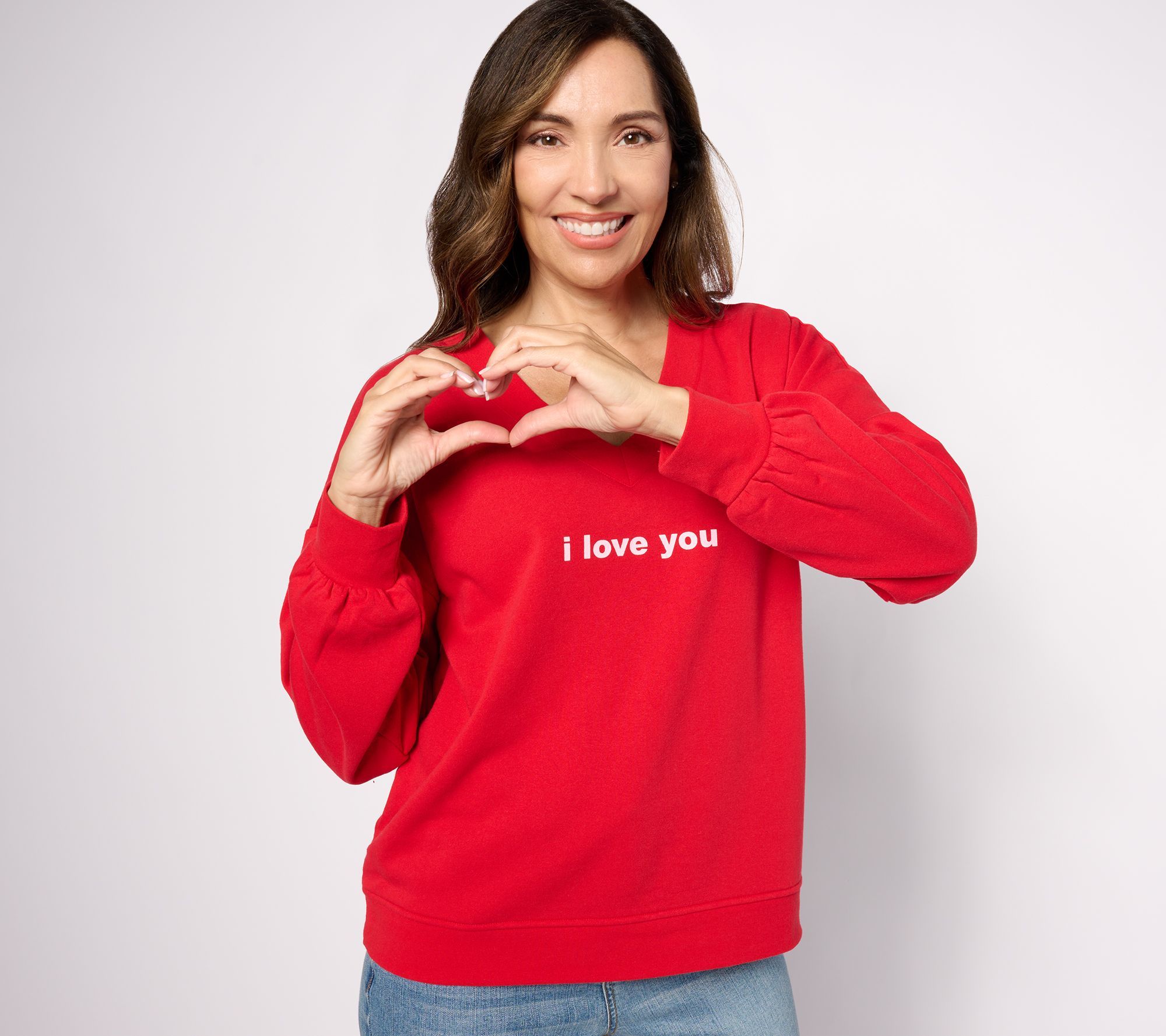 Peace Love World Women's Top Sz M Holiday Red A625696