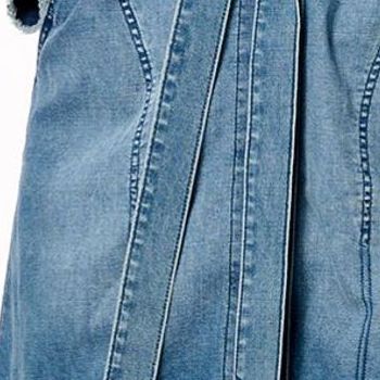 LOGO by Lori Goldstein Women's Jacket Sz L Belted Denim Blue A629604
